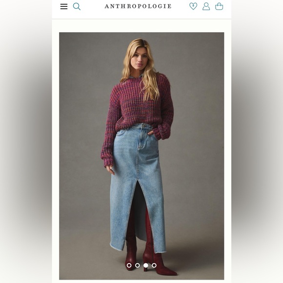 Anthropologie Ribbed Crew Neck Sweater XXS - Picture 3 of 6